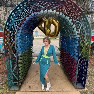 Open chest, back, & leg dress